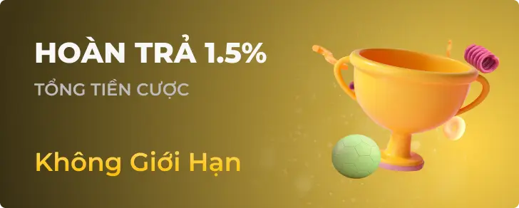 Ưu đãi hoàn trả 1.5% tại FB88